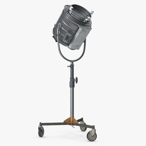 3D Vintage Studio Spotlight on Stand model