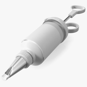 3D model Cake Decorating Icing Syringe with Cream