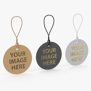 3D model Label Tag Round