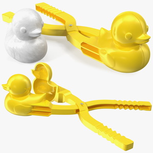 3D model Duck Shaped Snowball Maker Clip with Snowball