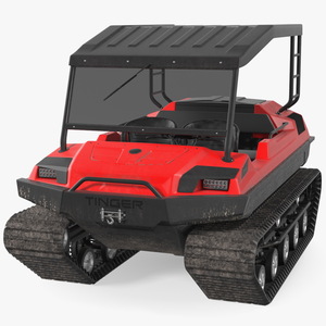 High Mobility ATV Tinger Old Red Rigged 3D model