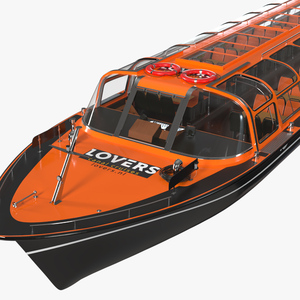 Amsterdam Canal Orange Cruise Boat 3D model