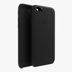 3D iPhone 6 Silicone Case Black model