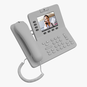 3D Cisco Unified IP Phone 8945 White model