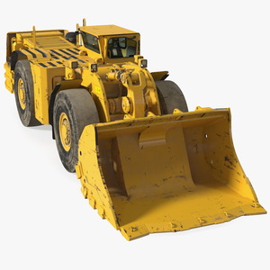 3D model Mining Loader Dirty Rigged for Cinema 4D