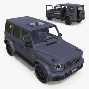 3D Mercedes-Benz G63 AMG Gray Rigged model