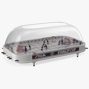 3D Stiga Stanley Cup Table Hockey with Game Stand Dome Rigged model