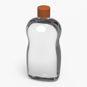 3D model Transparent Plastic Oil Bottle