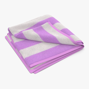 3D Beach Towel 2 Pink model