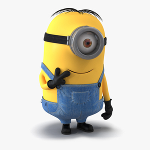 3D Short One Eyed Minion Pose 2 model