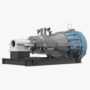 Siemens SST-800 Steam Turbine 3D model