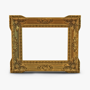 3D Baroque Picture Frame 2 model