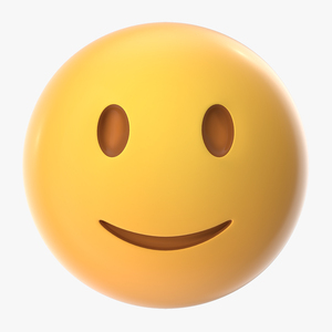 Slightly Smiling Emoji 3D