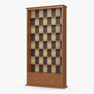 3D Wooden Wall Chess Board model