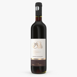 Red Wine Bottle Cabernet 3D model