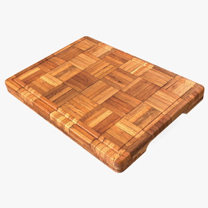 Small Bamboo Chopping Board Dark 3D