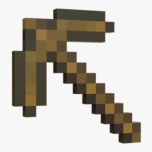 Minecraft Pickaxe Wooden 3D model