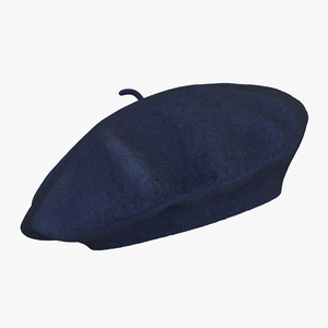 3D model Wool Blue Beret