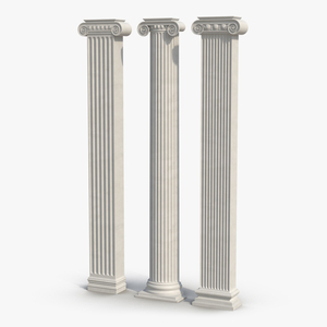 3D Pilasters Ionic Greco Roman Set