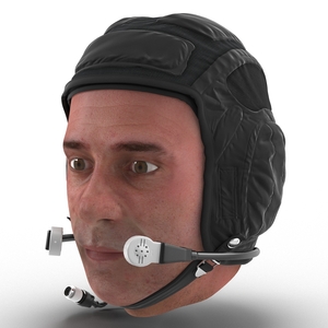 Pilot Head Rigged 3D