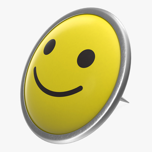 3D Happy Smiley Pin