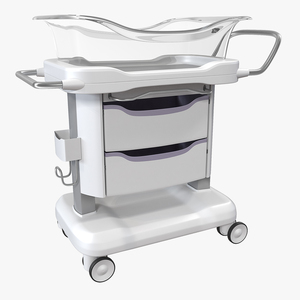 Transparent Hospital Bassinet 3D model