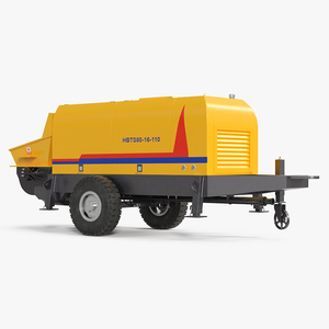 Portable Concrete Pump HBTS80 3D model