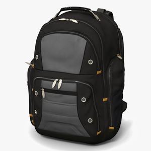 Casual Backpack with Multiple Pockets 3D