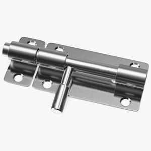 Stainless Steel Door Latch Sliding Lock 3D model