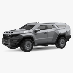 3D model 2023 Rezvani Vengeance Armored SUV Lights Off