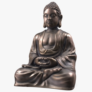 3D Sitting Buddha Statue Bronze model