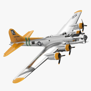 Military Bomber B-17 Rigged 3D