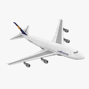 Boeing 747 100B Lufthansa Rigged 3D