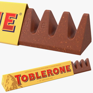 3D model Opened Toblerone Milk Chocolate Bar