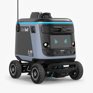 3D Delivery Robot Kiwibot Black model