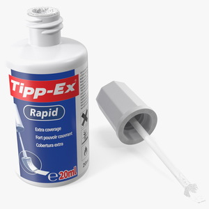 Tipp Ex Rapid Correction Fluid Opened 3D