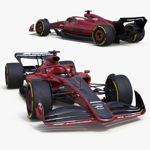 Formula 1 2022 Red Livery Rigged 3D