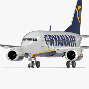 Boeing 737 600 Ryanair Rigged 3D model