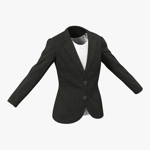 Women Suit Jacket 3D