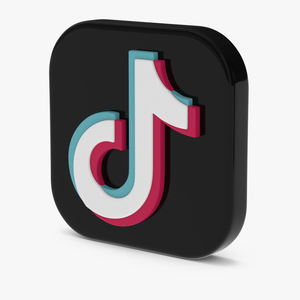 TikTok Social Media Icon 3D model