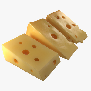 3D Cheese Wedge Set