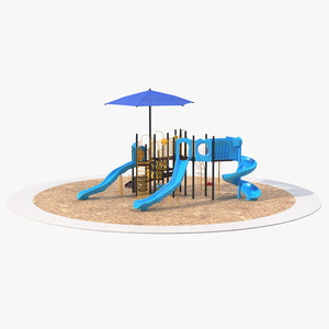 3D Outdoor Kids Playground Playset