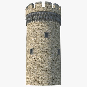 3D model Big Medieval Castle Tower