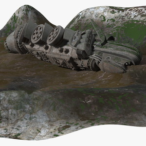 UFO Spaceship Crash Site 3D model