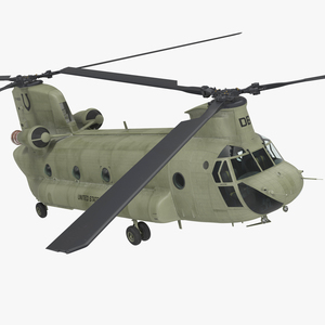 US Army Transport Helicopter CH 47 Chinook 3D