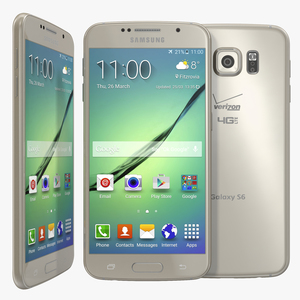 Samsung Galaxy S6 Gold 3D