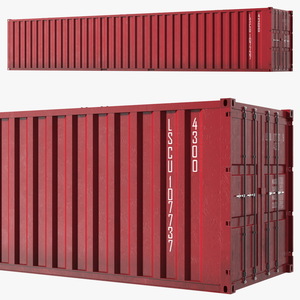 Standard Shipping Cargo Container 48 Ft 3D model