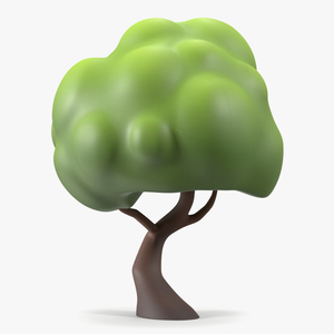 Cartoon Maple Tree Simple Coloring 3D model