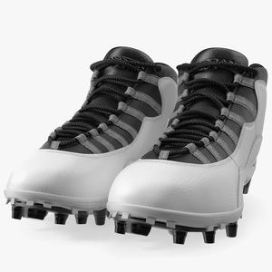 3D model Air Jordan 10 Baseball Cleats White