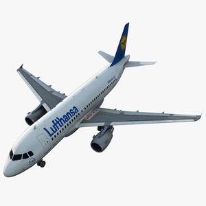 3D Airbus A319 Lufthansa